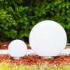 Set de boules lumineuses solaires LED Acier inoxydable, 2 lumières