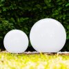 Set de boules lumineuses solaires LED Acier inoxydable, 2 lumières