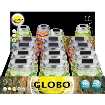 Lot de 12 lampes solaires Globo MOSAIK LED, 1 lumière