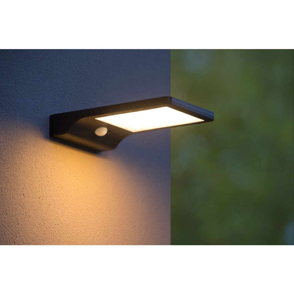 Applique murale d'extérieur Lucide BASIC LED Noir, 1 lumière, Détecteur de mouvement main product photo