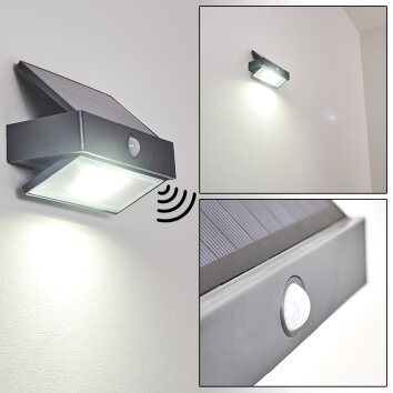 Lampe Solaire Extérieur avec Détecteur de Mouvements Infrarouge, Projecteur  LED extérieur Avec Detecteur, Eclairage de Sécurité