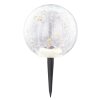 Lampe solaire Globo FROST LED Noir, 15 lumières