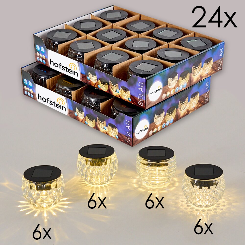 Set de 24 lampes solaires Benson LED Noir, 1 lumière main product photo
