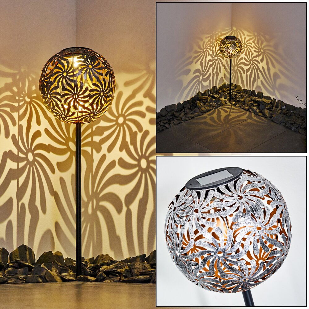 lampe solaire Gilbert LED Argenté, 1 lumière main product photo