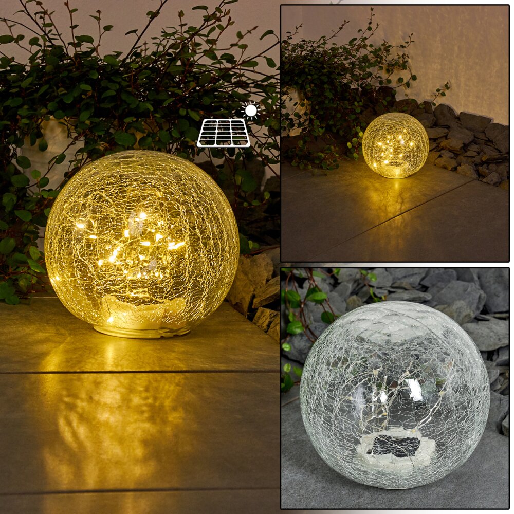 lampe solaire Jurmala LED Transparent, 1 lumière