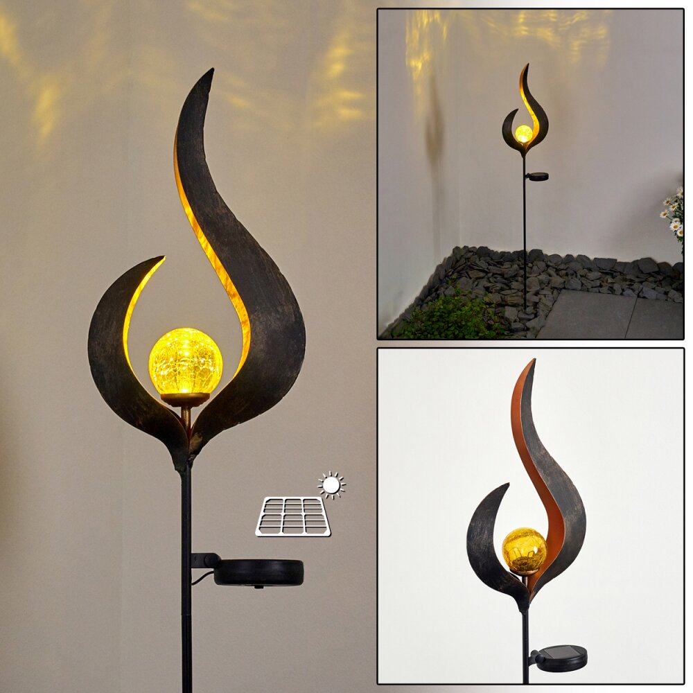 lampe solaire Rovinj LED Anthracite, Cuivre, 1 lumière main product photo