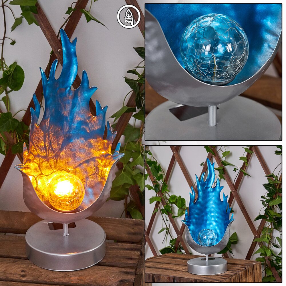 lampe solaire Londrina LED Bleu, Argenté, 1 lumière main product photo