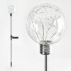 lampe solaire Liberec LED Argenté, 1 lumière, Changeur de couleurs