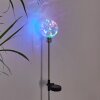 lampe solaire Liberec LED Argenté, 1 lumière, Changeur de couleurs
