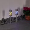 lampe solaire Gorizia LED Acier inoxydable, 2 lumières, Changeur de couleurs