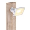 Lampe de table Globo JOYA LED Bois clair, Blanc, 1 lumière