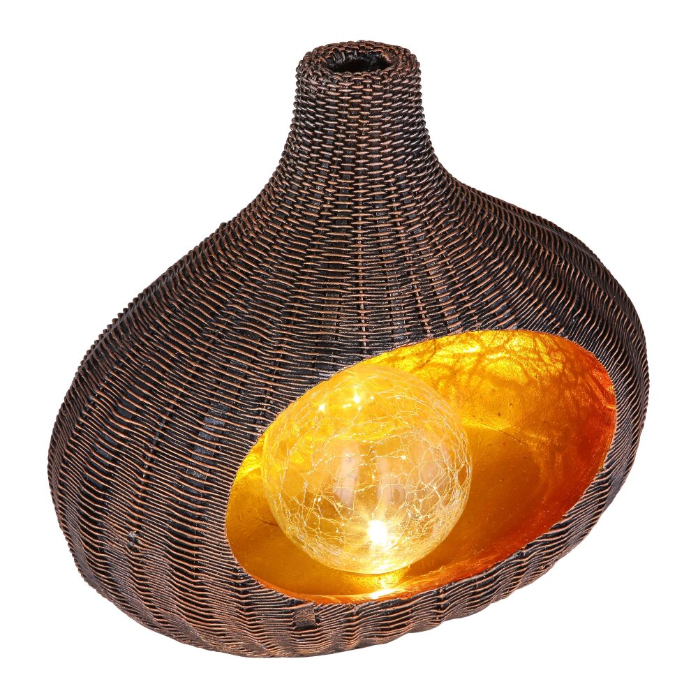 lampe solaire Globo LED Brun, 1 lumière main product photo