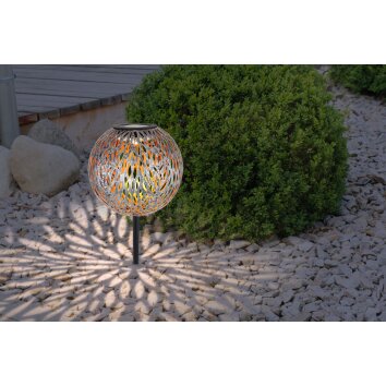 lampe solaire Globo LED Argenté, 1 lumière