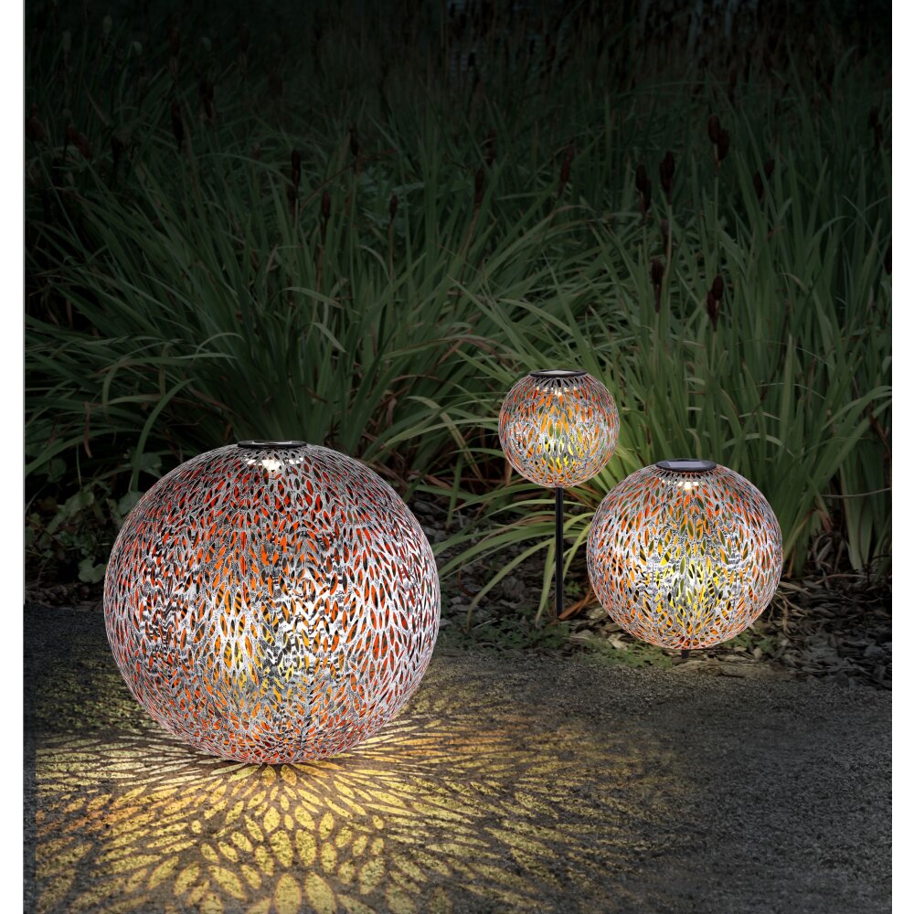 lampe solaire Globo LED Argenté, 1 lumière main product photo