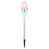lampe solaire Globo LED Acier inoxydable, 2 lumières, Changeur de couleurs