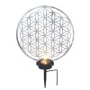 lampe solaire Globo LED Argenté, 2 lumières