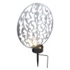 lampe solaire Globo LED Argenté, 2 lumières