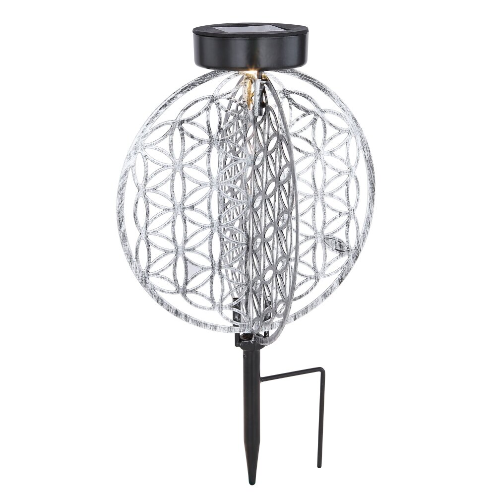 lampe solaire Globo LED Argenté, 1 lumière main product photo