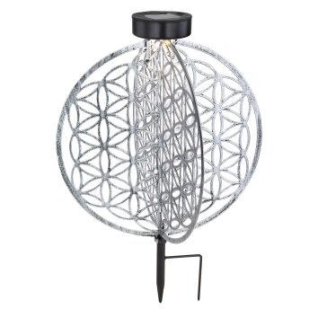 lampe solaire Globo LED Argenté, 1 lumière