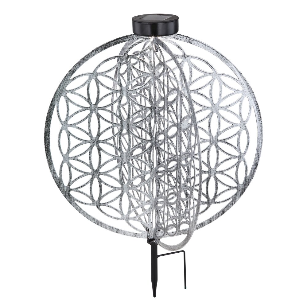 lampe solaire Globo LED Argenté, 1 lumière main product photo