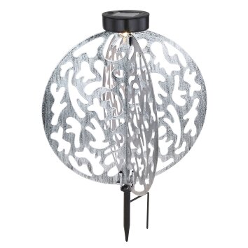 lampe solaire Globo LED Argenté, 1 lumière