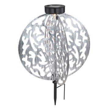 lampe solaire Globo LED Argenté, 1 lumière