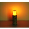 lampe solaire Globo LED Bois clair, 12 lumières