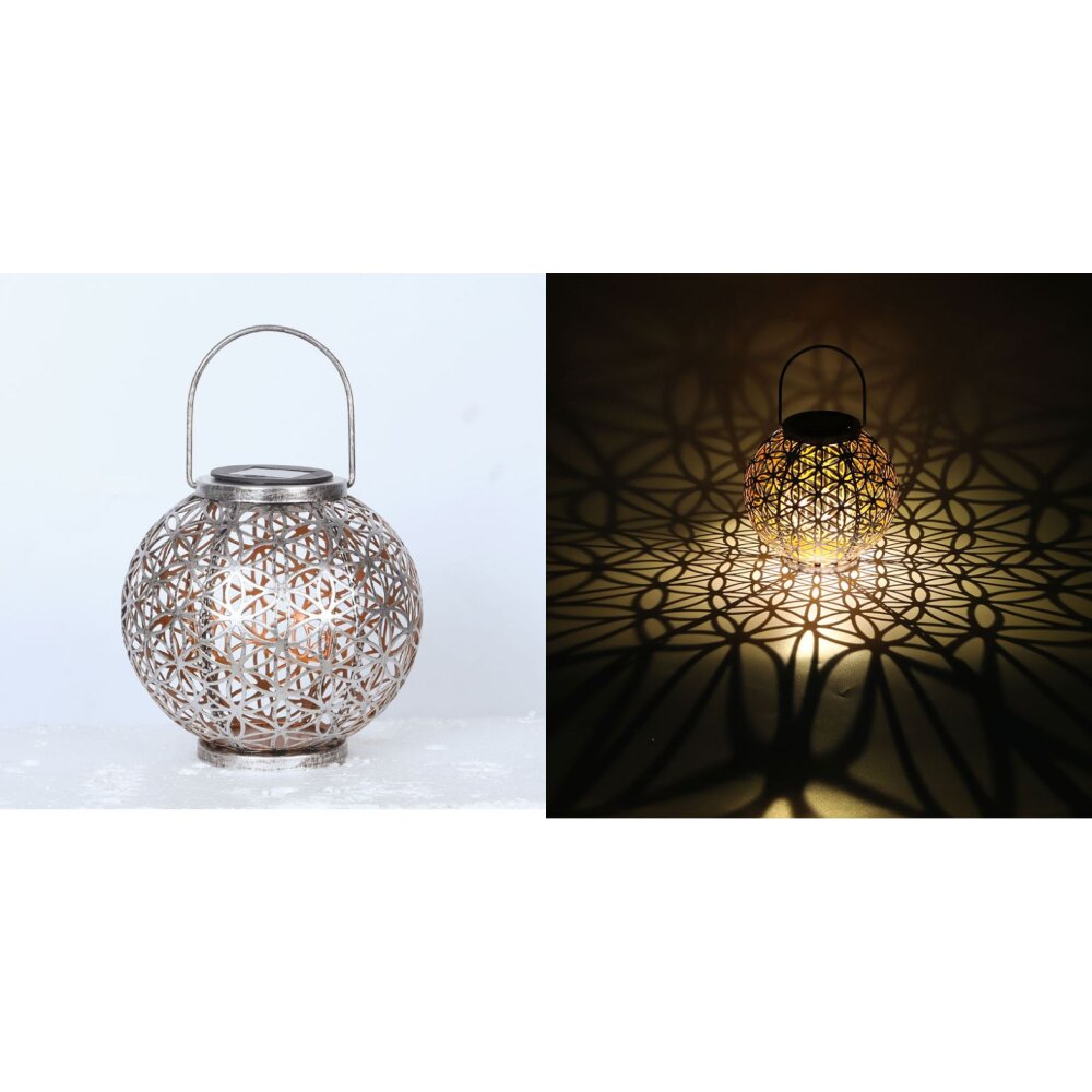 lampe solaire Globo LED Argenté, 1 lumière main product photo