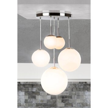 Suspension Globo BALLA Nickel mat, 2 lumières