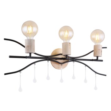 Applique murale Globo NOLE Noir, 3 lumières
