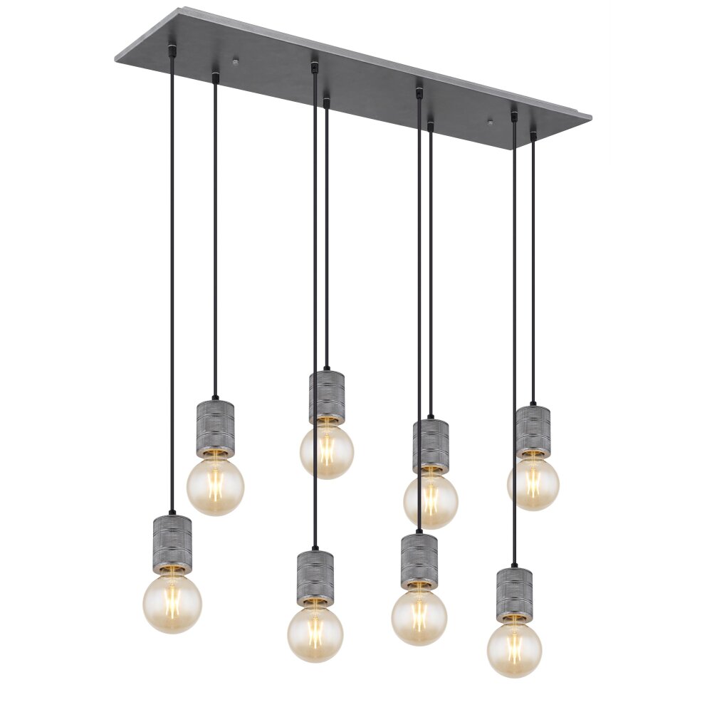 Suspension Globo FREDDY Argent Oxydé, 8 lumières main product photo