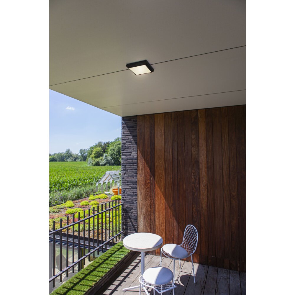 plafonnier extérieur Lutec Helena LED Anthracite, 1 lumière main product photo