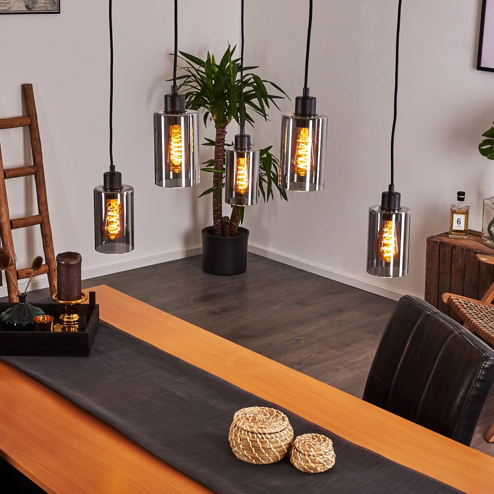 Suspension Hunouri Noir, 5 lumières main product photo