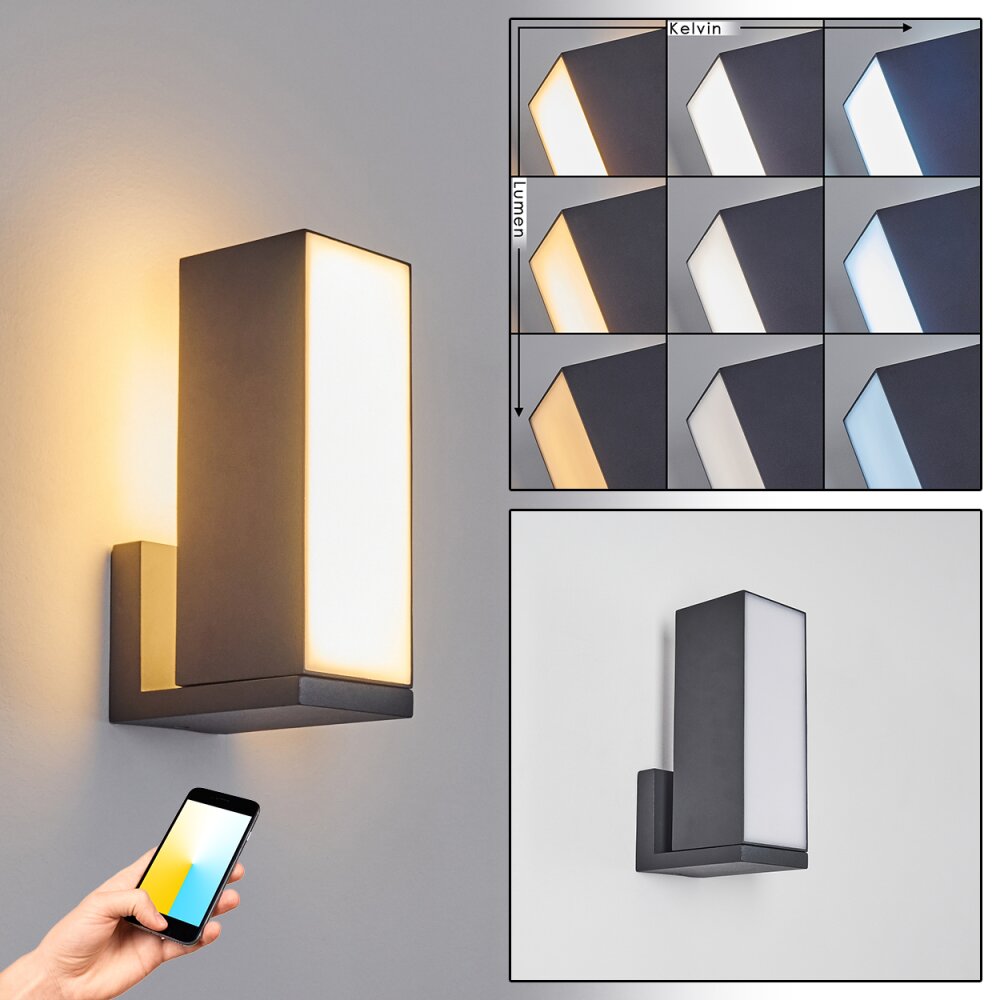 Applique murale d'extérieur Swanek LED Anthracite, 1 lumière main product photo