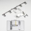 Suspension Tulla Nickel mat, 5 lumières