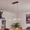 Suspension Bolonda LED Nickel mat, 3 lumières