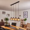 Suspension Tawasu Noir, 4 lumières