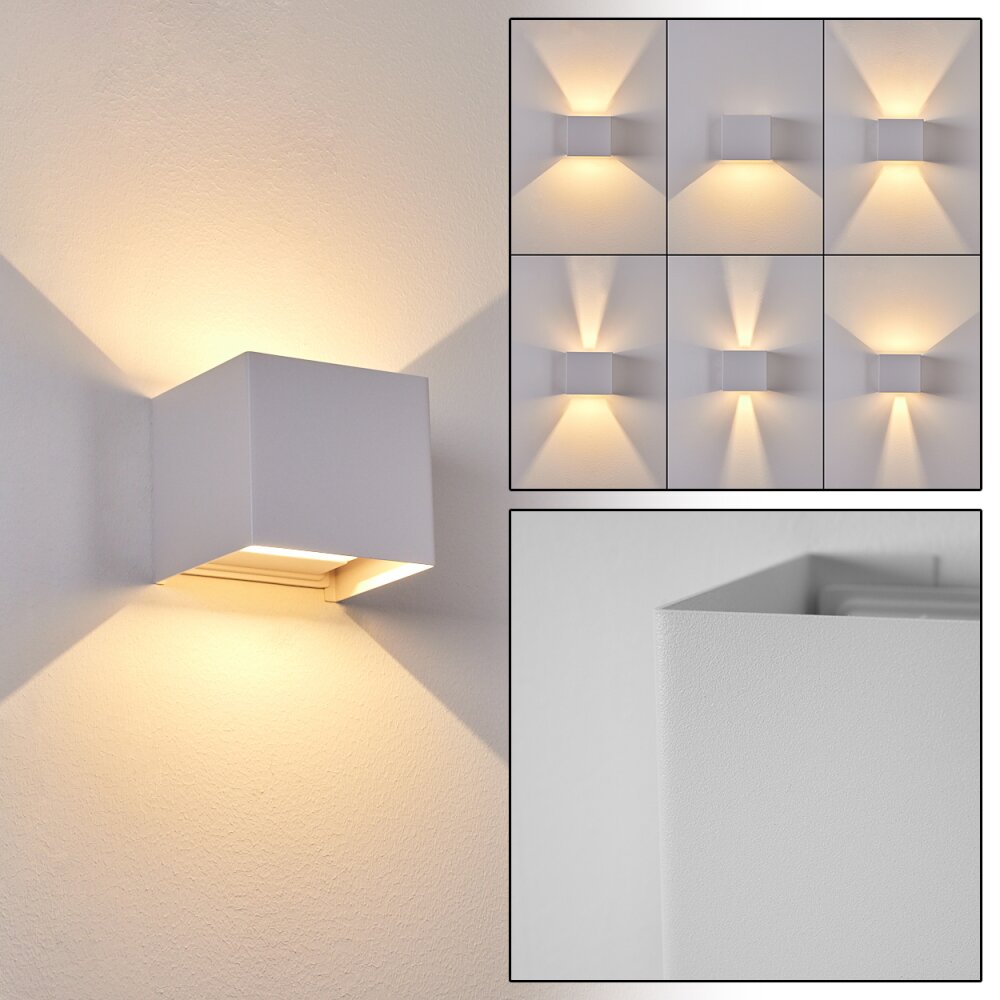 Applique murale d'extérieur Everton LED Blanc, 2 lumières main product photo