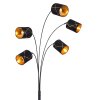 Lampadaire Globo BEMMO Noir, 5 lumières