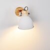 Applique murale Banjul Bois clair, Blanc, 1 lumière Applique murale Banjul Bois clair, Blanc, 1 lumière