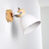 Applique murale Banjul Bois clair, Blanc, 1 lumière Applique murale Banjul Bois clair, Blanc, 1 lumière