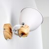 Applique murale Banjul Bois clair, Blanc, 1 lumière Applique murale Banjul Bois clair, Blanc, 1 lumière