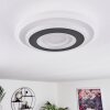 Plafonnier Wawo LED Gris, Blanc, 1 lumière, Télécommandes