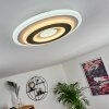 Plafonnier Wawo LED Gris, Blanc, 1 lumière, Télécommandes