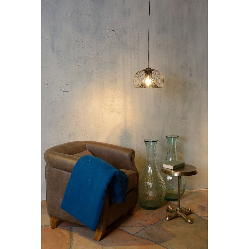 Lampe suspendue Lucide VINTI Noir, 1 lumière main product photo
