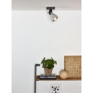 Spot de plafond Lucide CONCRI LED Noir, 1 lumière