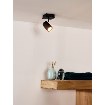 Spot de plafond Lucide LENNERT LED Noir, 1 lumière