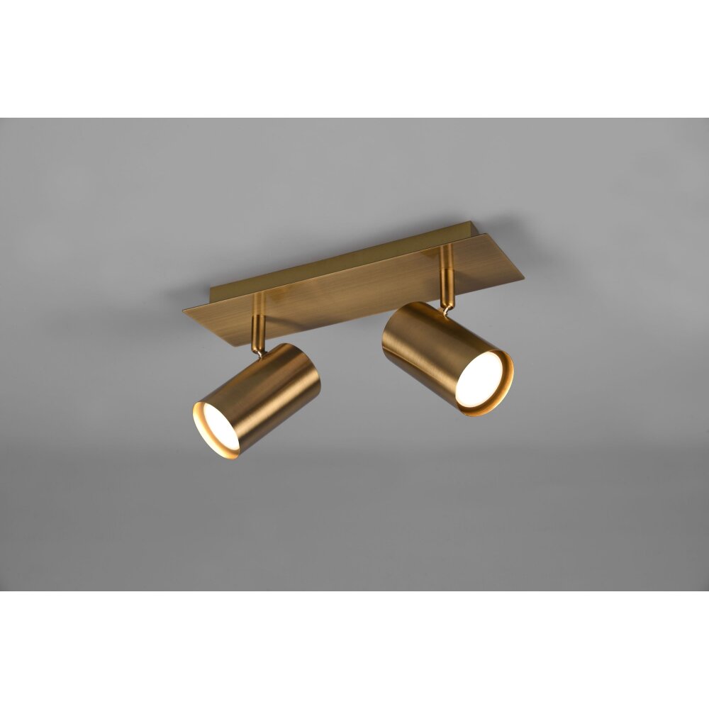 Plafonnier Trio Marley Vieux laiton, 2 lumières main product photo