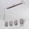 Suspension Ventimiglia Nickel mat, 4 lumières