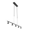 Suspension Steinhauer Vortex Noir, 5 lumières